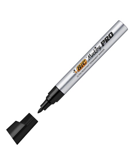 Scatola 12 marcatori Nero punta tonda Marking Pro Bic 964800 BIC PERMANENTI