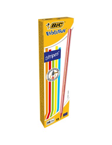 Scatola 12 matite Evolution Stripes BIC 918487 BIC MATITE GRAFITE