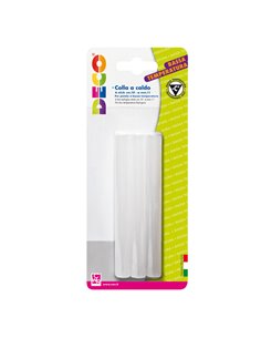 6 stick colle trasp. diam. 11mm x 10cm per pistola a bassa temperatura DECO 06165 DECO COLLE A CALDO E PISTOLE