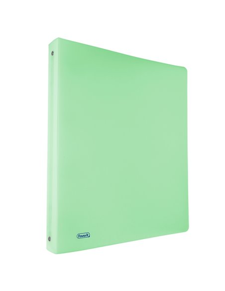 Raccoglitore PPL PASTEL verde 22x30mm 4R dorso 15 Favorit 400116638 FAVORIT RACCOGLITORI AD ANELLI