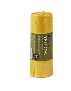 10 Sacchi rifiuti 70x110cm - 120Lt 20µ Giallo Classic 0360B