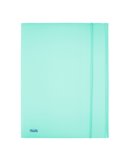 Cartella 3L c/elastico PPL PASTEL azzurro f.to utile 24x33cm Favorit 400116601