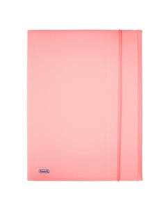 Cartella 3L c/elastico PPL PASTEL rosa f.to utile 24x33cm Favorit 400116603