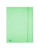 Cartella 3L c/elastico PPL PASTEL verde f.to utile 24x33cm Favorit 400116604
