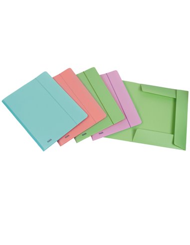 Cartella 3L c/elastico PPL PASTEL colori ass. f.to utile 24x33cm Favorit 400115580