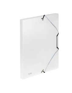 Cartella 3L C/elastico trasparente LUMINA 24x32 D 2,5cm Favorit 400116647 FAVORIT CARTELLINE A TRE LEMBI PLASTICA
