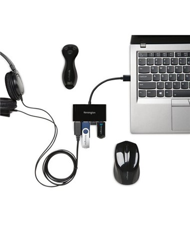 Hub 4 porte USB 3.0 UH4000 - nero - Kensington K39121EU KENSINGTON HUB