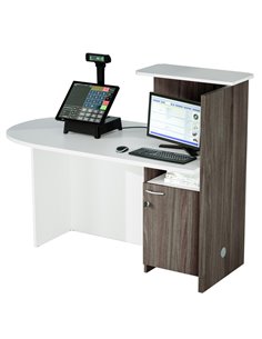 Postazione Reception Concept SX L143 x P83 x H117cm bianco/frass.tosc. 17110/SX_3F ARTEXPORT RECEPTION