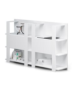 Libreria bassa a 3 ripiani 100X38,6cm H124cm BIANCO - Concept 15115-3 ARTEXPORT LIBRERIE
