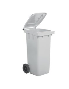 Bidone carrellato 120Lt bianco per raccolta differenziata 1/120/5-BIL Mobil Plastic PATTUMIERE E BIDONI