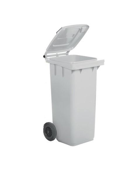 Bidone carrellato 120Lt bianco per raccolta differenziata 1/120/5-BIL Mobil Plastic PATTUMIERE E BIDONI