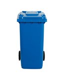 Bidone carrellato 120Lt blu per raccolta differenziata 1/120/5-BLB