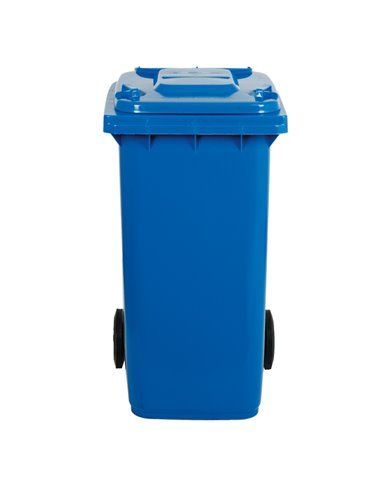 Bidone carrellato 120Lt blu per raccolta differenziata 1/120/5-BLB Mobil Plastic PATTUMIERE E BIDONI