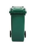 Bidone carrellato 120Lt verde scuro per raccolta differenziata 1/120/5-VES