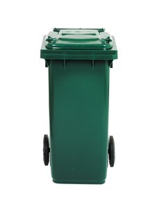 Bidone carrellato 120Lt verde scuro per raccolta differenziata 1/120/5-VES Mobil Plastic PATTUMIERE E BIDONI