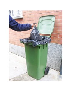 Bidone carrellato 120Lt verde scuro per raccolta differenziata 1/120/5-VES Mobil Plastic PATTUMIERE E BIDONI 2