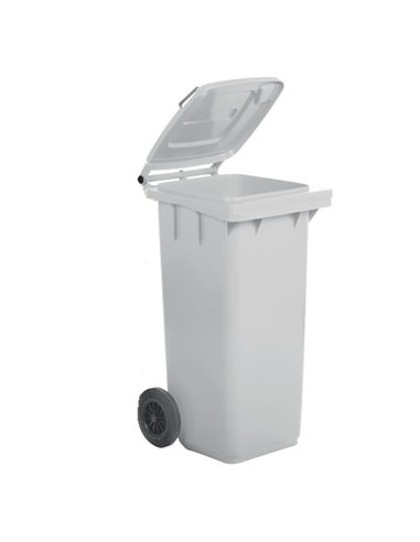 Bidone carrellato 240Lt bianco per raccolta differenziata 1/240/5-BIL