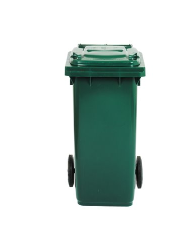 Bidone carrellato 240Lt verde scuro per raccolta differenziata 1/240/5-VES Mobil Plastic PATTUMIERE E BIDONI