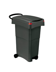 Bidone mobile 80Lt a pedale grigio per raccolta differenziata 151/GRN Mobil Plastic PATTUMIERE E BIDONI