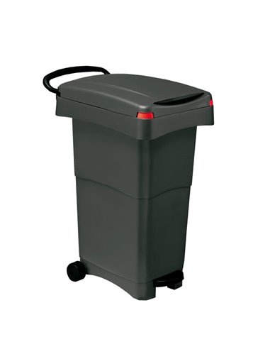 Bidone mobile 80Lt a pedale grigio per raccolta differenziata 151/GRN Mobil Plastic PATTUMIERE E BIDONI