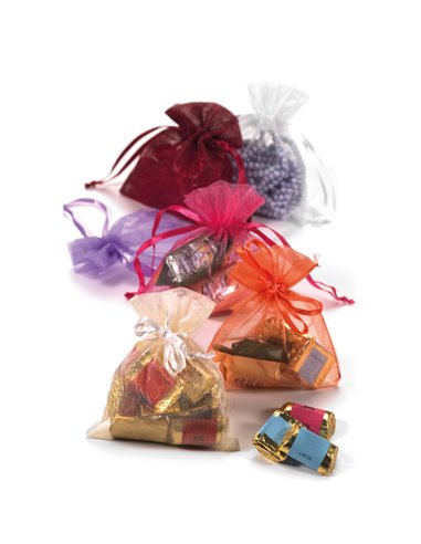 20 Sacchetti organza Milly 8,5x10cm avorio UL550DLL02VAV PNP CESTI REGALO E BOMBONIERE