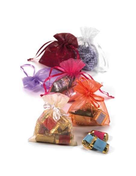 20 Sacchetti organza Milly 8,5x10cm avorio UL550DLL02VAV PNP CESTI REGALO E BOMBONIERE