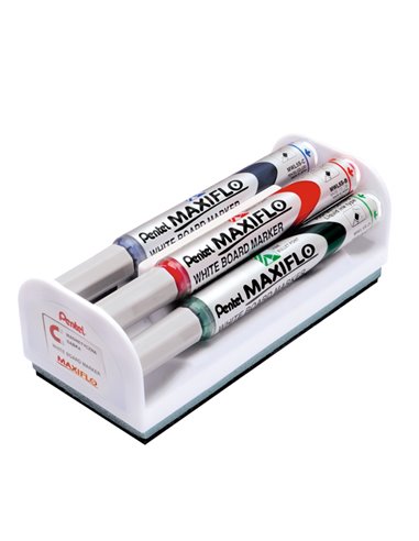Set 4 marcatori Maxiflo MWL5S 4mm assort. + cancellino Pentel MWL5S-4N PENTEL CANCELLINI E KIT PER LAVAGNE