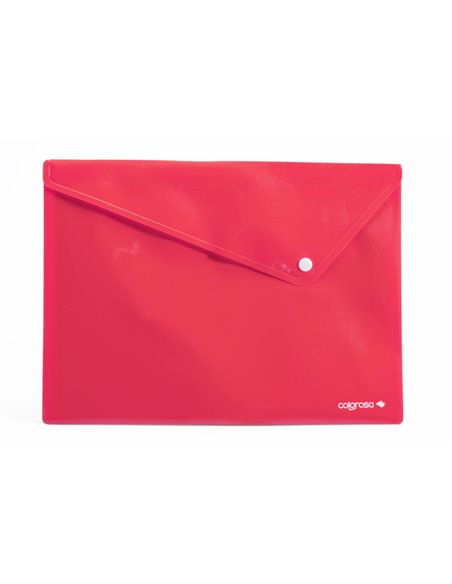 6 buste c/bottone in PPL Colorosa 33x24.5cm colori assortiti RiPlast 361908 Colorosa CARTELLINE IN PLASTICA CON BOTTONE