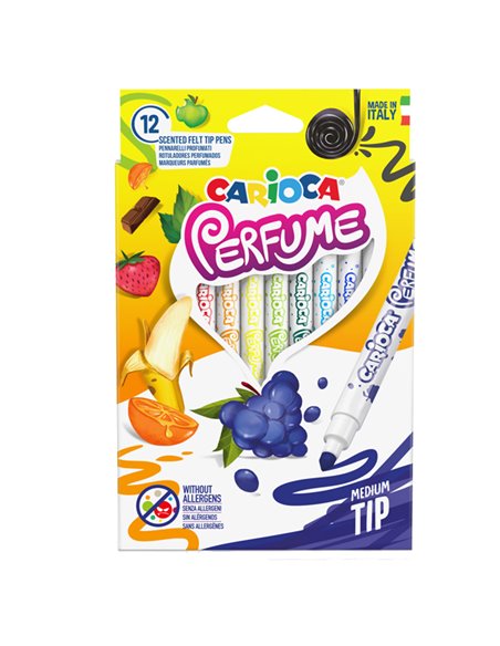 Astuccio 12 pennarelli Perfume punta media 4mm colori assortiti CARIOCA 42672 CARIOCA PENNARELLI