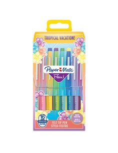 Astuccio 16 colori Tropical pennarello Flair Nylon Papermate 2061396
