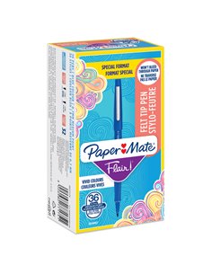 Value pack 30+6 Pennarello Flair nylon blu punta 1.1mm Papermate 2077175