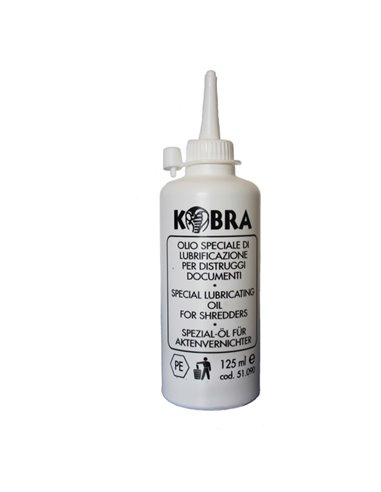 Olio per lubrificazione dei coltelli - flacone 125ml - Kobra 51.091 KOBRA ACCESSORI PER DISTRUGGIDOCUMENTI