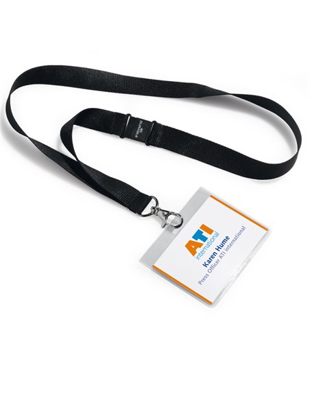 5 Portanome 60x90mm con cordoncino 8600 Durable 8600-01 DURABLE PORTABADGE E ACCESSORI