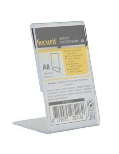 Display a L 8x5,2x4,1cm (A8) Securit PFT-ACL-A8 SECURIT PORTADEPLIANT DA TAVOLO