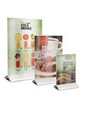 Display da tavolo A5 base acciaio Securit PFT-ACM-A5