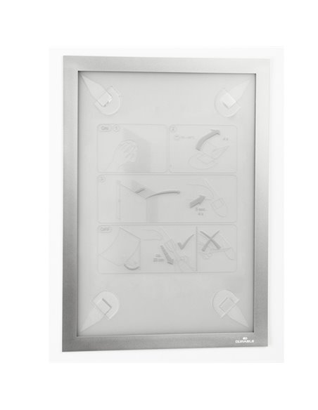Cornice adesiva Duraframe® Wallpaper A4 21x29,7cm argento DURABLE 4843-23 DURABLE CORNICI DA PARETE E SUPPORTI