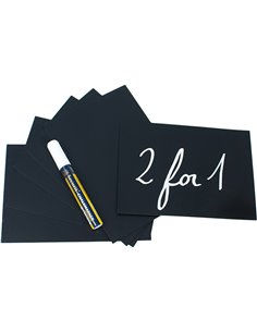 Set 20 TAG nere 10,5x15cm (A6) Securit TAG-A6-WT SECURIT LAVAGNE NERE