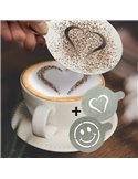 Set 2 stencil per caffE' "CUORE + SMILE" Securit STN-SS-CO