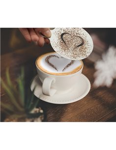 Set 2 stencil per caffE' "CUORE + SMILE" Securit STN-SS-CO SECURIT LAVAGNE NERE 2