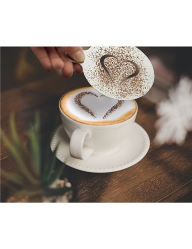 Set 2 stencil per caffE' "CUORE + SMILE" Securit STN-SS-CO SECURIT LAVAGNE NERE