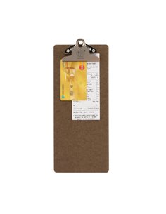 Porta Conto Clip in legno 27,7x11,4cm Securit MC-CBBP-BR