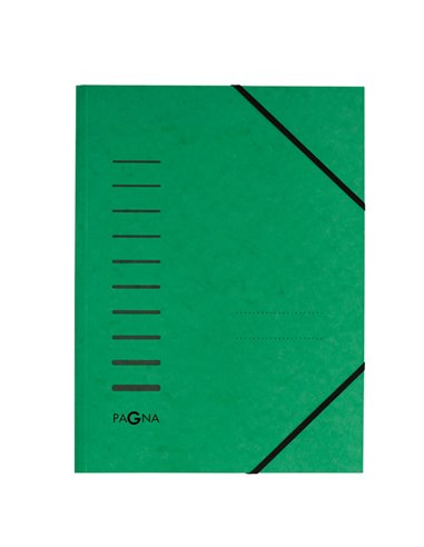 Cartellina verde con elastico in cartoncino A4 PAGNA 24001-03 PAGNA CARTELLE CON ELASTICO