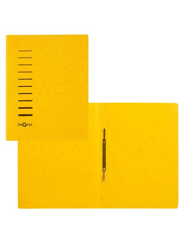 Cartellina gialla in cartone con pressino fermafogli A4 PAGNA P28001-05 PAGNA CARTELLINE A TRE LEMBI