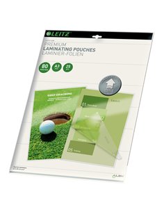 Scatola 25 pouches UDT A3 303X426mm 80mic Leitz 74860000 LEITZ POUCHES PER PLASTIFICARE