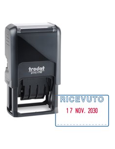 Timbro Printy 4750/1 4.0 41x24mm DATARIO+RICEVUTO autoinch. TRODAT 141383 TRODAT DATARI-NUMERATORI-POLINOMI