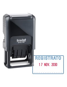 Timbro Printy 4750/1 4.0 41x24mm DATARIO+REGISTRATO autoinch. TRODAT 141075 TRODAT DATARI-NUMERATORI-POLINOMI