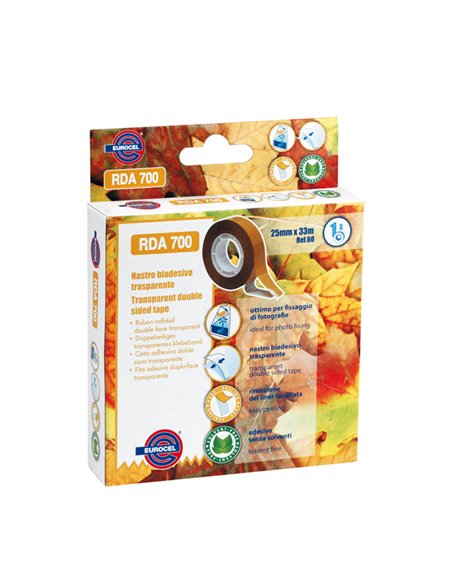 Nastro biadesivo 700RDA 25mmx33mt in box Eurocel 046015241 EUROCEL NASTRI ADESIVI SPECIALI (CARTA-TELATO-ECC.)