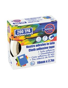Nastro adesivo telato TPA rosso 200 19mmx2,7mt Eurocel 016214194