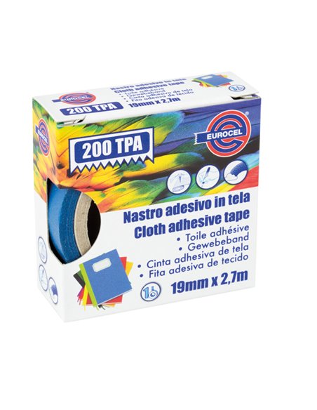 Nastro adesivo telato TPA blu 200 19mmx2,7mt Eurocel 016614194