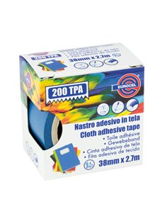 Nastro adesivo telato TPA blu 200 38mmx2,7mt Eurocel 016614314